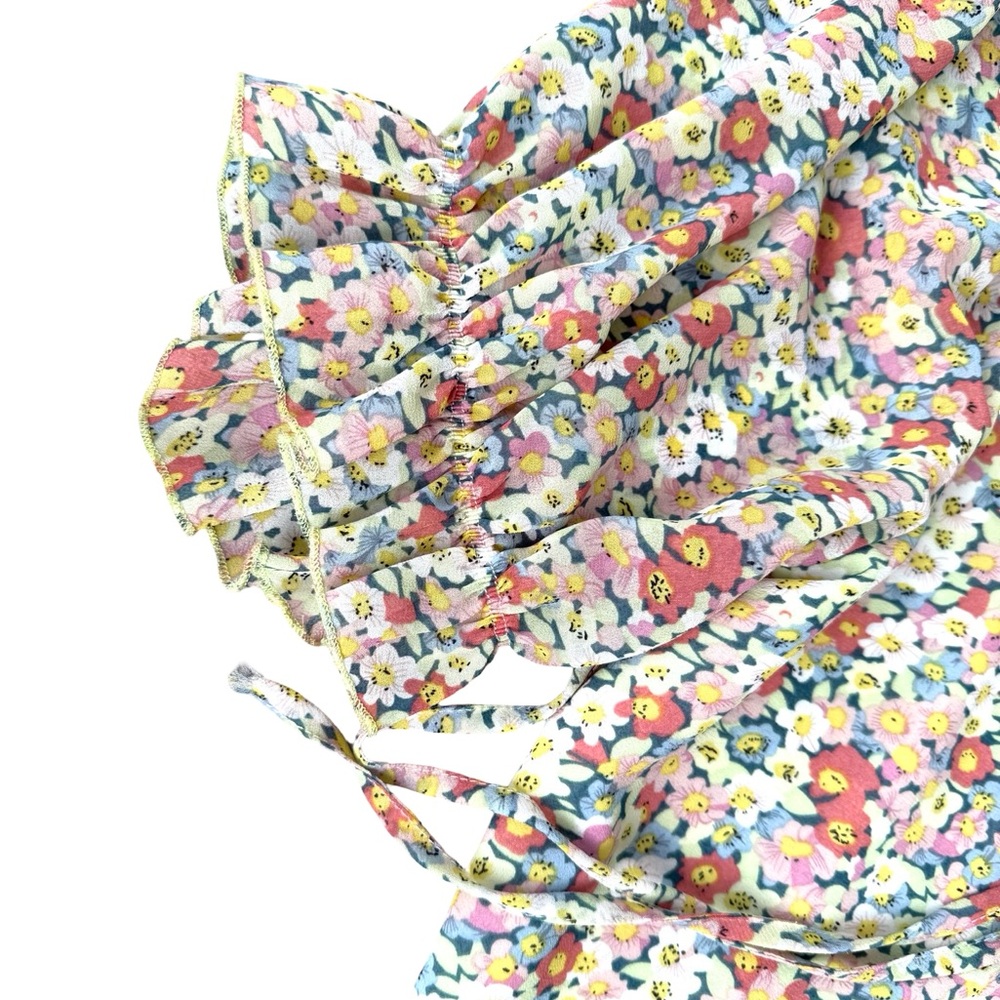 MELLODAY Multicolor Floral Ruffle Top - Picture 10 of 14